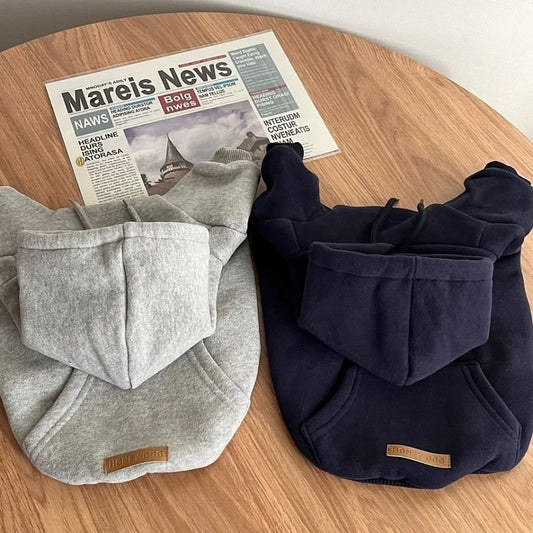 Winter Thin Dog Hoodies for Small Dogs Chihuahua Cotton Puppy Sweatshirt Pet Pullover Bichon Yorkie Dog Costume Solid Dog Coat