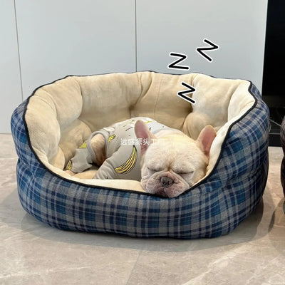 Kennel deep sleep high backrest small and medium sized teddy fight warm thickened autumn and winter new kennel cat litter dog
