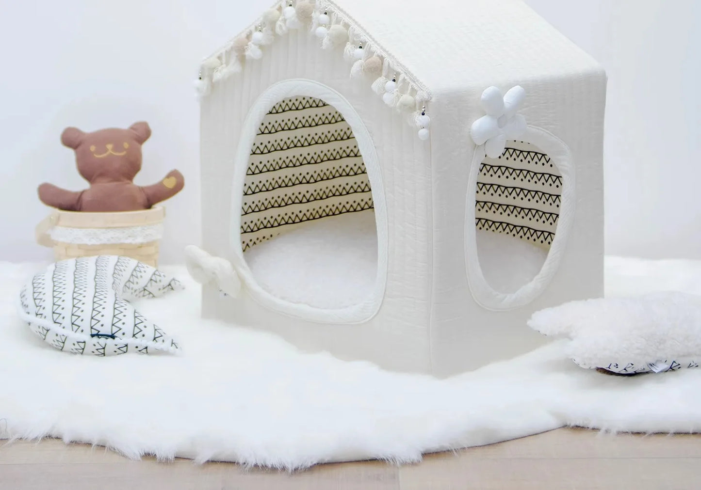 Petman Small Dog Pet Tent Maltese Internet celebrity Winter Warm Closed Kennel Villa Removable