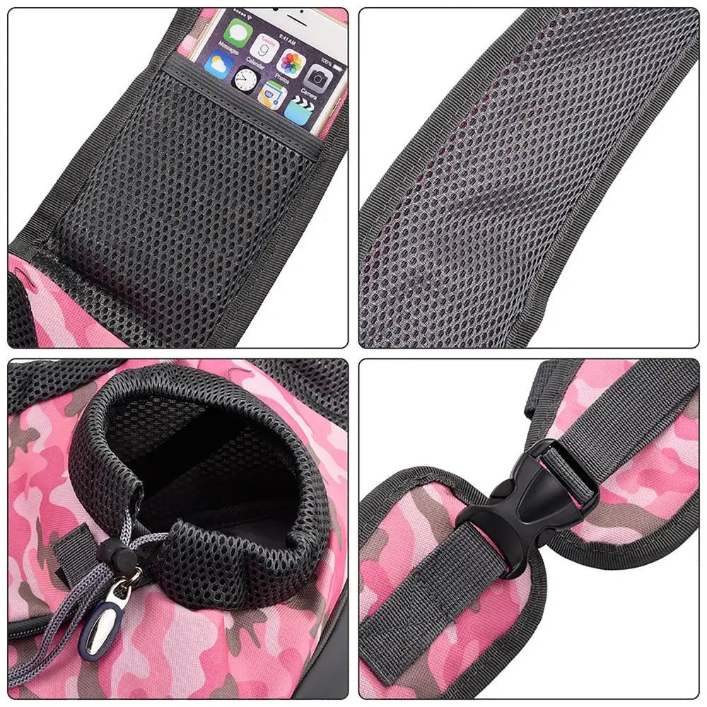 Dog Cat Sling Carrier Breathable Crossbody Puppy Carrying Purse Bag Thick Padded Adjustable Shoulder Strap Sling Bag Carrier For