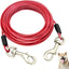 Pet Dog Tie Out Cable for Dogs Up to 125 Pounds 3m 5m 10m Outdoor Dog Steel Cable with Strong Big Hook Stainless Steel Dog Leash