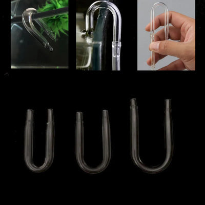 1PCS Durable U Shaped Glass Tube Aquarium CO2 Diffuser Check Valve Fish Tank Tube 3 Sizes U Tube 10mm 15mm 20mm