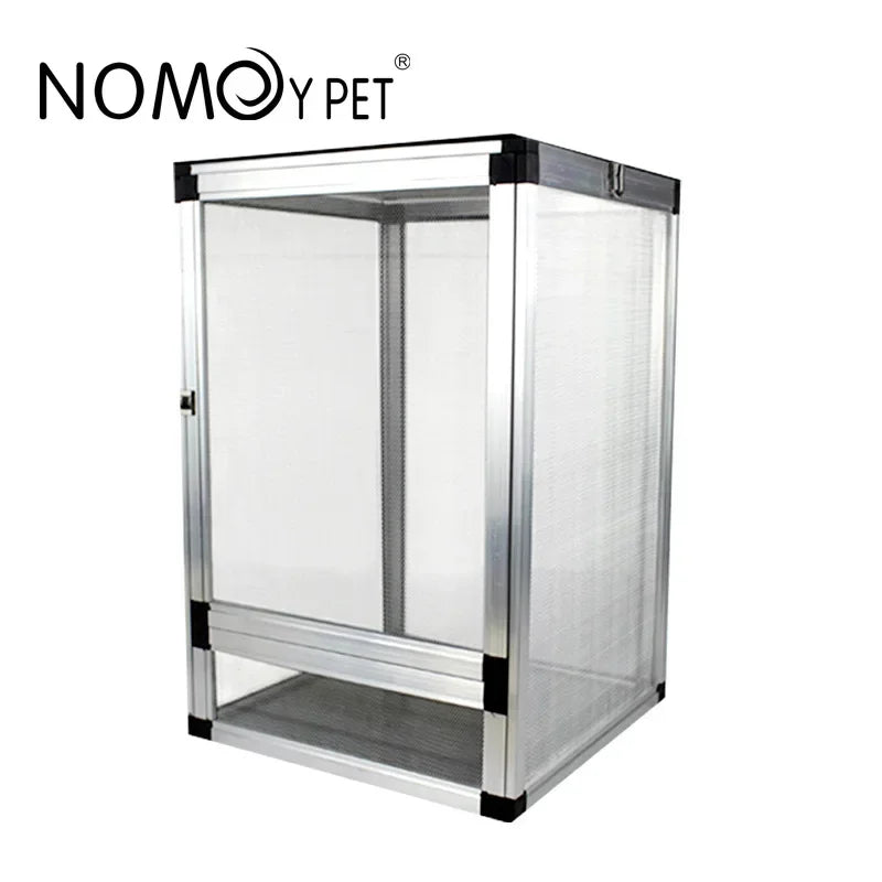 Reptile Detachable Habitat Tank Terrarium Transparent Aluminium Air Screen Cage Front Opening Door Full View Lizard Chameleon