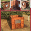 Large new solid wood kennel outdoor waterproof dog house with mat and cold-proof pet dog cage carbonized golden retriever woo