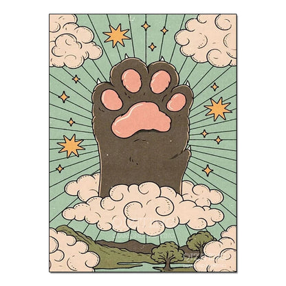 Tarot Cards Cat 5D Diamond Painting Cute Raccoon Full Diamond Cross Stitch Cartoon Animal Embroidery Mosaic Art Home Decoration