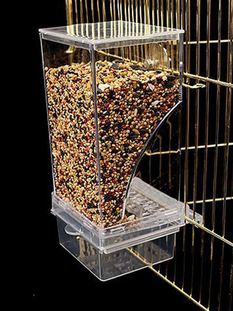 Bird Feeder Automatic Parrot Feeder Beverage Acrylic Seed Food Container Small And Medium-Sized Parrot Cage Accessories