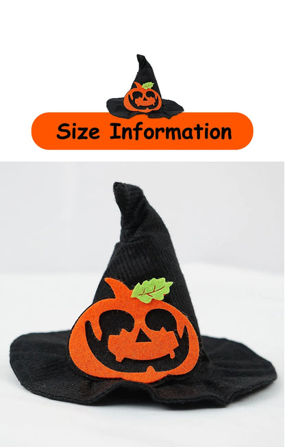 Wizard Hat for Pet Dogs Soft Polyester Lightweight Halloween Cosplay Chihuahua Cat Accessories Animal Pumpkin Bat Pet Products