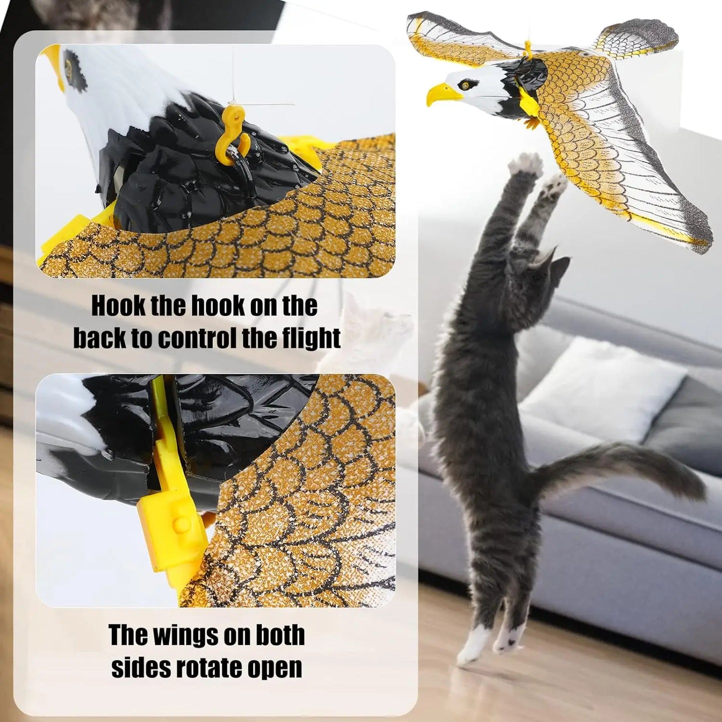 Bird Repellent Hanging Eagle Hawk Scarer Deterrent Repellent Hunting Garden Decoy Repellent Pest Protection Plants Garden Decor