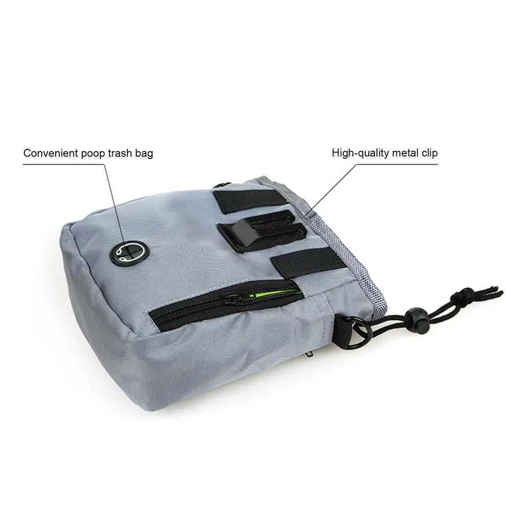Dog Treat Bags Training Pouch Clip On Pet Treat Pouch Built-in Poop Bag Dispenser Treat Pouches For Pet Toys Kibble Treats