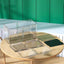 Transparent Acrylic Two Splits Guppy Fish Tank Aquarium Betta Fish Bowl Transparent Aquarium Hatchery Breeding Isolation Box