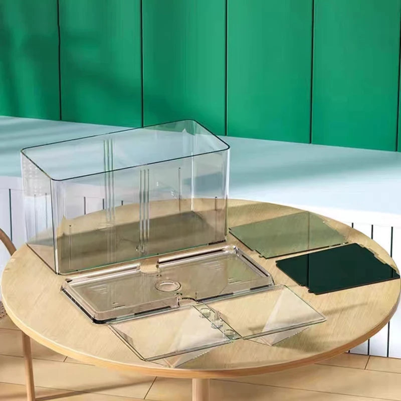 Transparent Acrylic Two Splits Guppy Fish Tank Aquarium Betta Fish Bowl Transparent Aquarium Hatchery Breeding Isolation Box