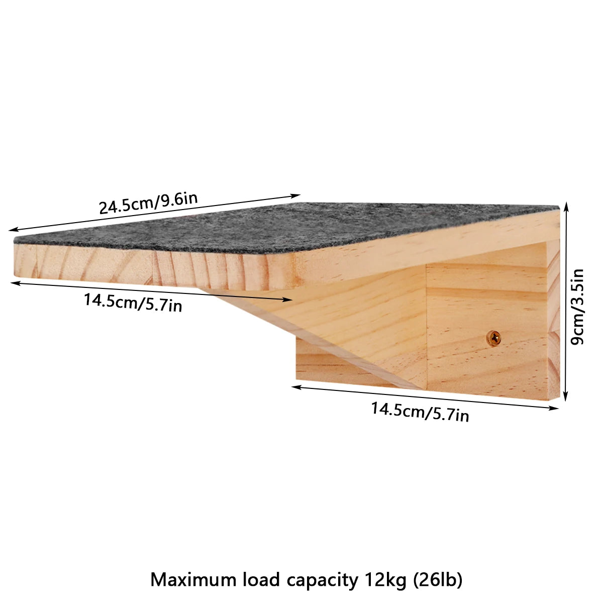 1 Piece Wall Mounted Cat Hammock Cat Jumping Platform for Rest with Scratching Post for Climbing and Grinding Claws Cat Supplies
