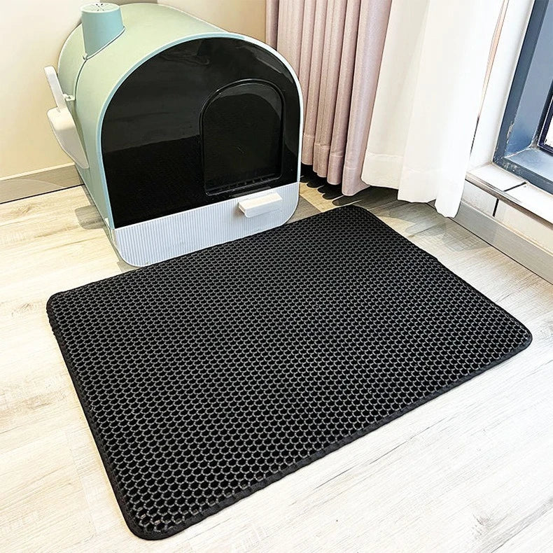 Waterproof EVA Cat Litter Mat 60*90cm EVA Double Layer Pet Litter Box Mat Non-slip Sand Cat Pad Cat Litter Cleaning 6 Colors