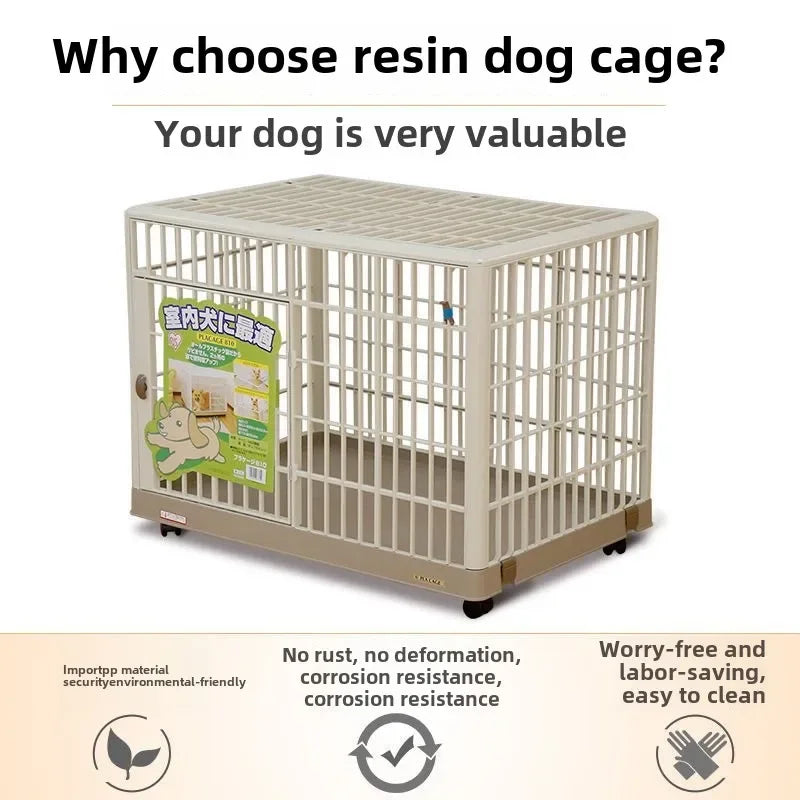 Alice Resin Dog Cage with Toilet Dog Fence Cat Cage Household Dog Cage Medium Size Indoor  Large