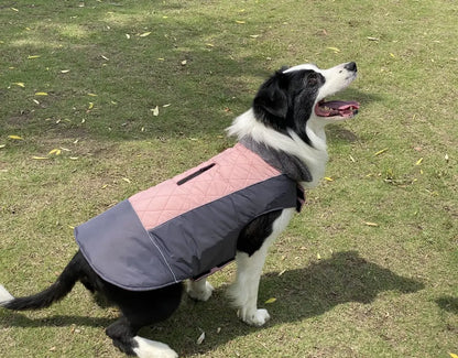 Warm Fleece Collar Dog Coat Jacket Double-Sided Winter Dog Coat Waterproof Puppy Clothing For Small Medium & Large Dogs Supplies