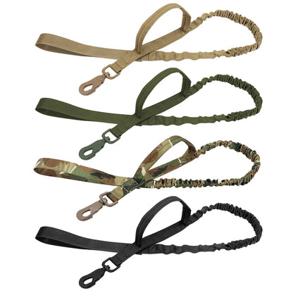 Durable Tactical Dog Collar Military Bungee Leash Set Nylon Walking Training Pet Collar for Medium Large Dogs German Shepard