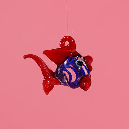 Artificial Glass Fish Small Tropical Fish Simulation Vivid Landscape Glass Fake Fish Floating Aquarium Ornament Decoration