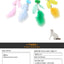 Cat Toy Cat Teaser Sticks Dragonfly Shaped Replacement Head Teaser Cat Stick Fairy Feather Bell Multi-color Optional Cat Toys