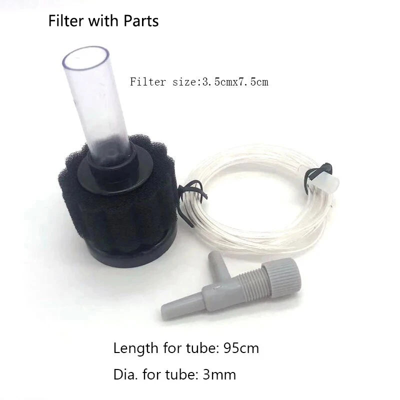 Mini Aquarium Sponge Filter Fish Tank Shrimp Pond Air Pump Biochemical Sponge Filter Aquarium Filtration Filter BioSponge Filter