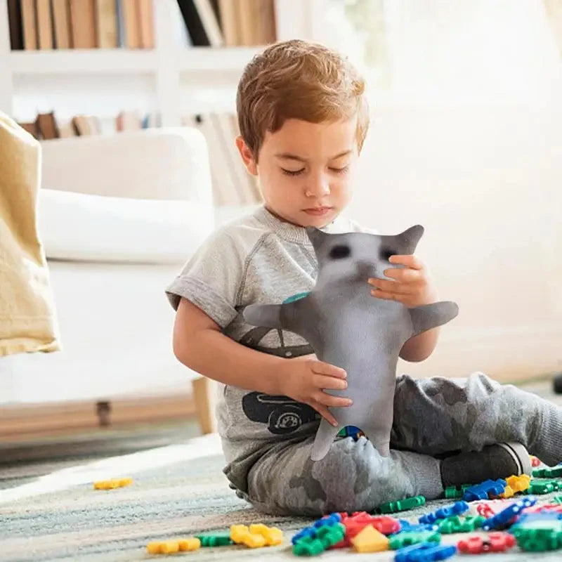 AKKUN Happy Cat Plush Stuffed Animal Cat With Sound Cute Cat Plush Interactive Cat Plush Stuffed Animal Happy Cat Kids Toys