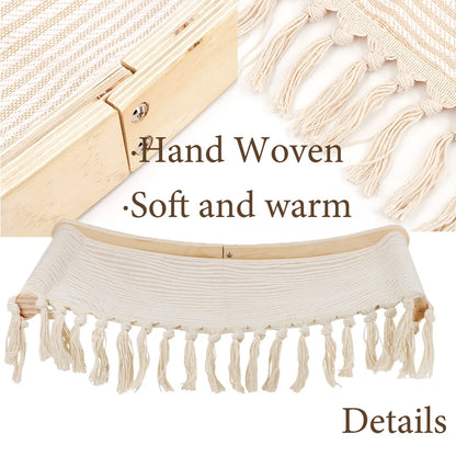 1PC Cat Hammock Bed Cat Climbing Shelvf Wall Mounted 2025 New Style Boho Furniture Macrame Stuffed Pet Toys For Cat Relax & Play