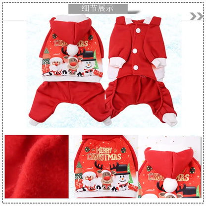 Christmas Pets Dressing Up Santa Funny Pet Clothes For Small Medium Large Dogs Winter Warm Dog Clothes Chihuahua Pug Yorkshire