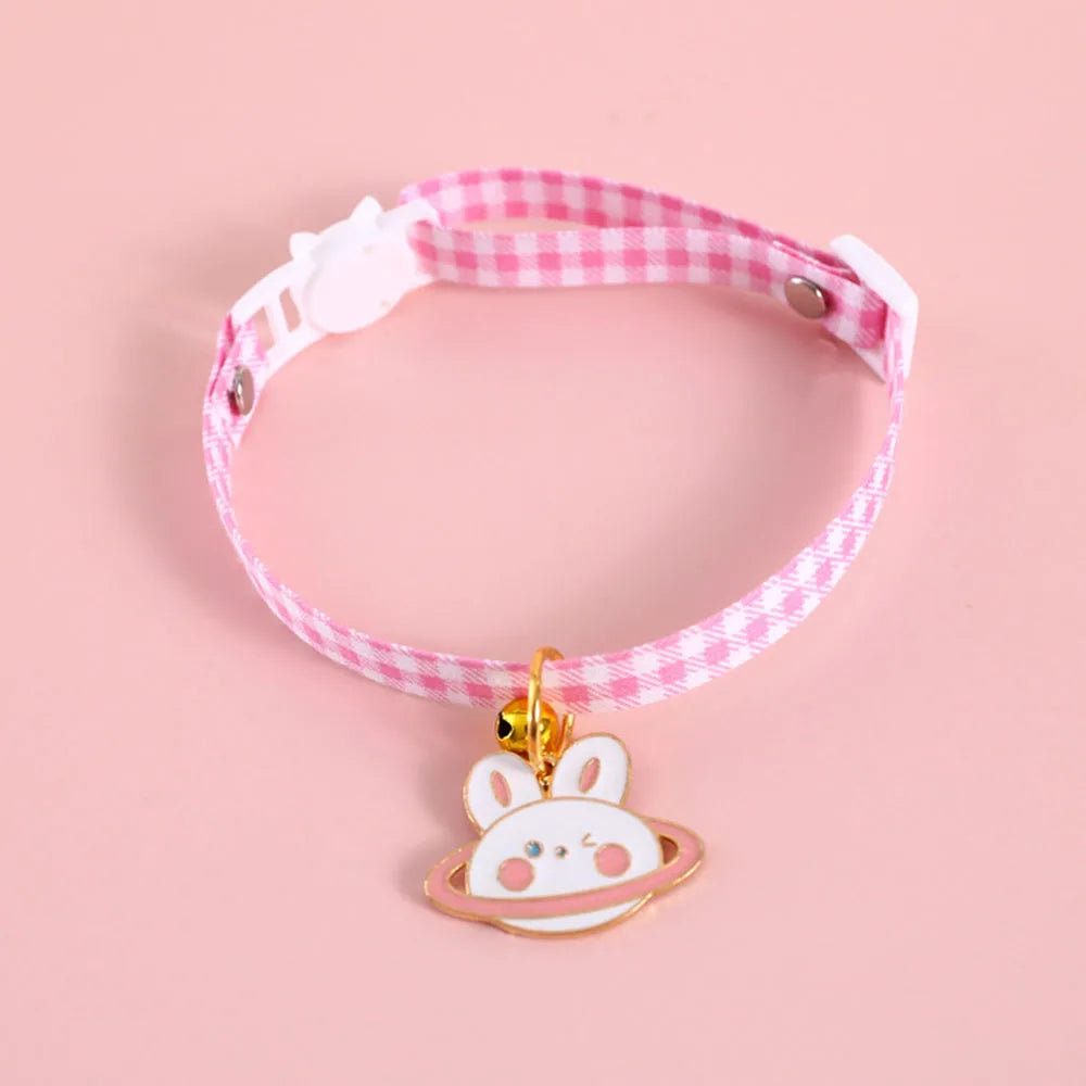 Pet Supplies Accessories for Cats Adjustable Cat Necklace for Kitten Puppy Small Dog Cat Breakaway Bell Collar with Cute Pendant