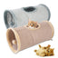 Collapsible Cat Winter Suede Tunnel for Puppy Rabbit Kitten Play Chase Hide Tunnel,Interactive Bedding Toy in 2 ways,3 ways, Cro