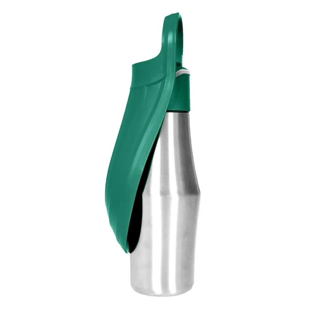 Portable Water Bottle For Dogs 27oz Stainless Steel Travel Water Dispenser Pet Accessories 2 In 1 Dog Water Bowl For Most Sizes