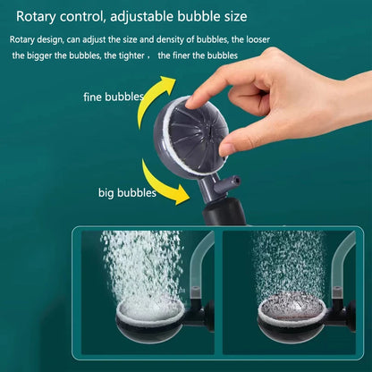 1/2Set Plastic Aquarium Air Stone with Suction Cups Pond Fish Tank Pump Aerator Aeration Hydroponic Oxygen Air stone Accessories