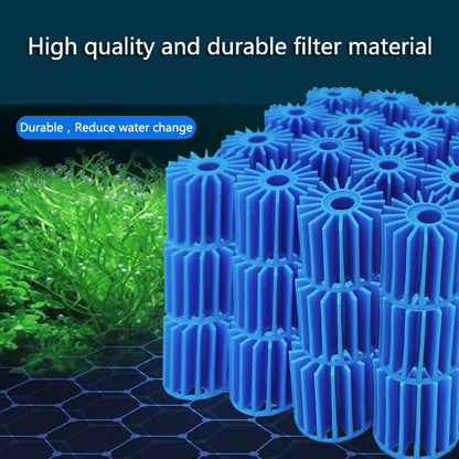 Transparent  Aquarium Filter Fish Tank Fluidized Moving Bed Filter Bubble Bio Filter Media With Air Stone And Sponge Filters New