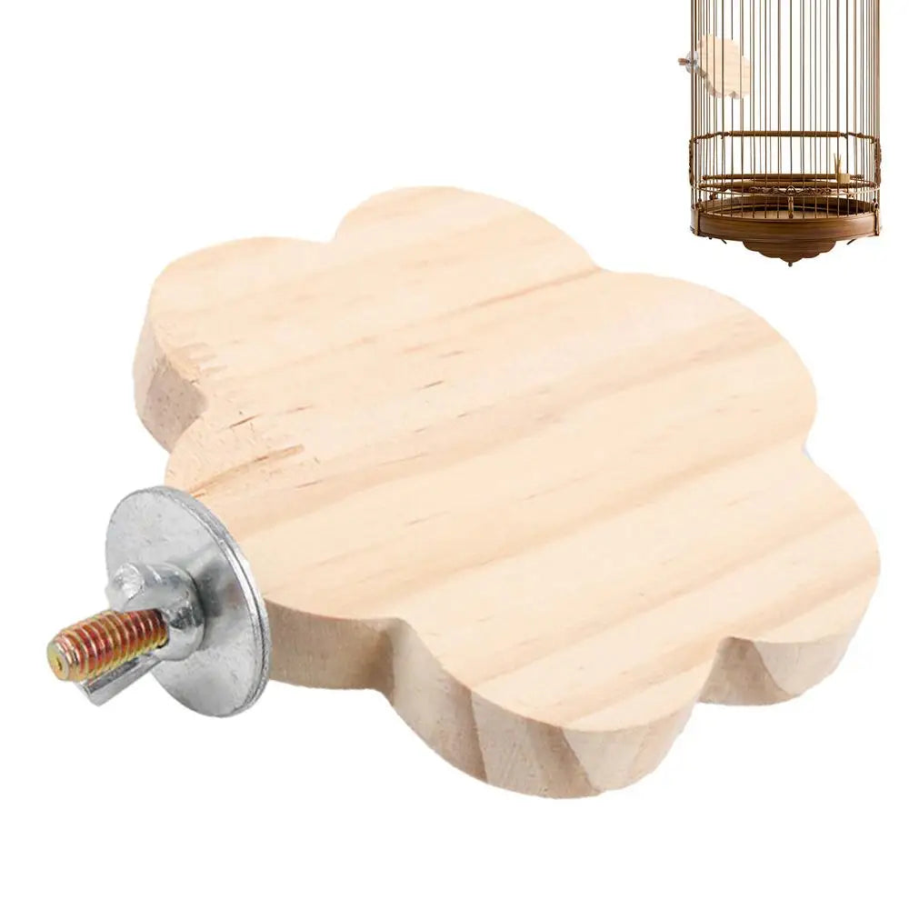 Bird Perches for Cage Natural Wooden Platform Stand for Parrot Bird Perch Stand Toy Stand Playground Budgie Toys Parakeet Cage