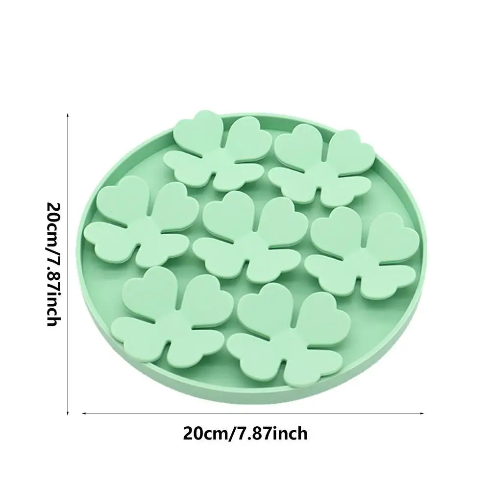 Lick Mat For Dogs Suction Dog Butter Lick Pad Raised Flower Design Dog Puzzle Bowl For Boredom Relief Floor Or Wall Treats