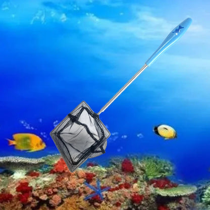 Stainless Steel Aquarium Long Handle Square Net Aquarium AccessoriesFish Tank Fishing Net Landing Net for Fish Durable Products