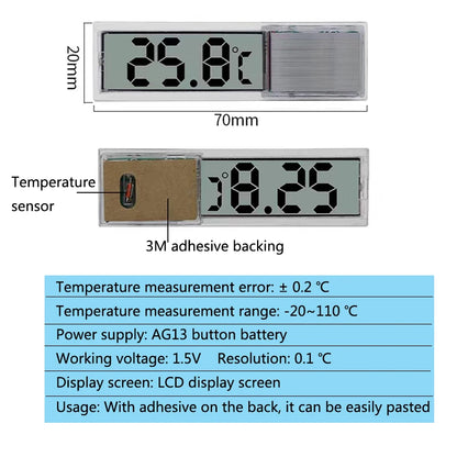 LCD Aquarium Thermometer Digital Electronic Temperature Measurement Fish Tank Temp Meter Aquarium Thermometer  Accessories
