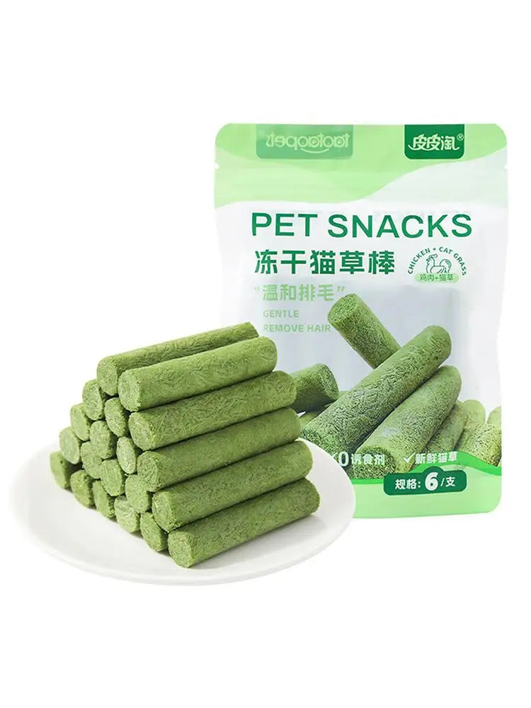 Cat Grass Teething Stick Cat Grass Sticks Pet Snacks Natural Grass Molar Rod Cat Chew Stick Teeth Cleaner Teeth Caring