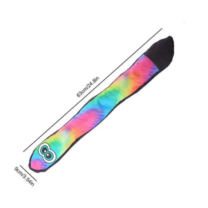 Snake Dog Toy With Squeakers Plush Puppy Toys With Squeakers At The Tail Blue Rainbow Squeaky Pet Snake Toy Long Dog Toys For