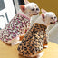 Lovely Leopard Pet Dog Clothes Soft Flannel Winter Puppy Overalls York Dog Cartoon Printing Sphinx Cat Sweatshirt Drop Shipping