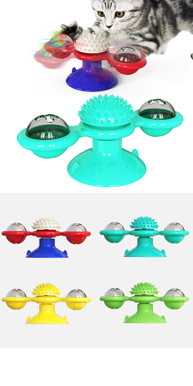 Windmill Cat and dog toys Interactive pet freeze-dried catnip toy Cat Games Toy pet supplies spinning turntable