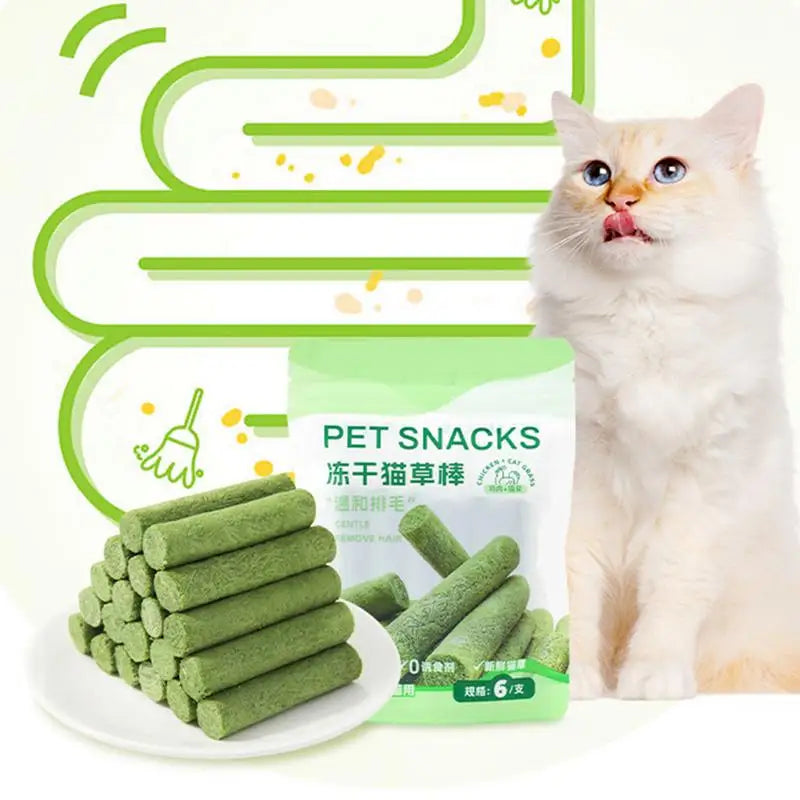 Cat Grass Teething Stick Cat Grass Sticks Pet Snacks Natural Grass Molar Rod Cat Chew Stick Teeth Cleaner Teeth Caring