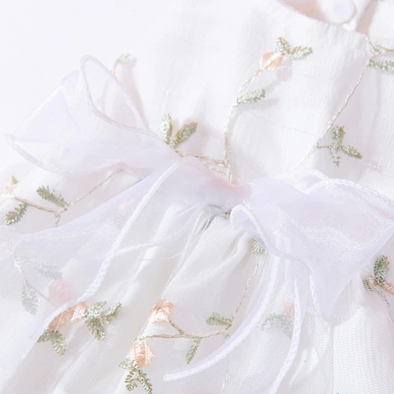 Summer Dog Dress Luxury Dog Clothes Pet Dog Apparel Bow Puppy Mesh Skirt Chihuahua Bichon Clothing Kitten Lace Dog Cooling Vest