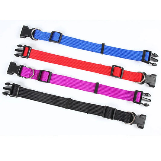 Adjustable Nylon Dog Collars with Quick Release Buckle, Durable Basic Dog Collar for Small Medium Dogs Puppies Accessories