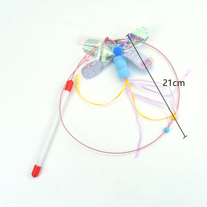 Wire Feather Cat Tickling Stick Pet Products for Cats Pet Cat Toys Interactive Cat Stick Toy Kitten Playing Pet Accessories