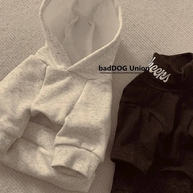 Letter Hoodie Pet Clothing Dogs Fashion Cotton Dog Clothes Costume Small French Bulldog Print Spring Autumn Gary Boy Mascotas