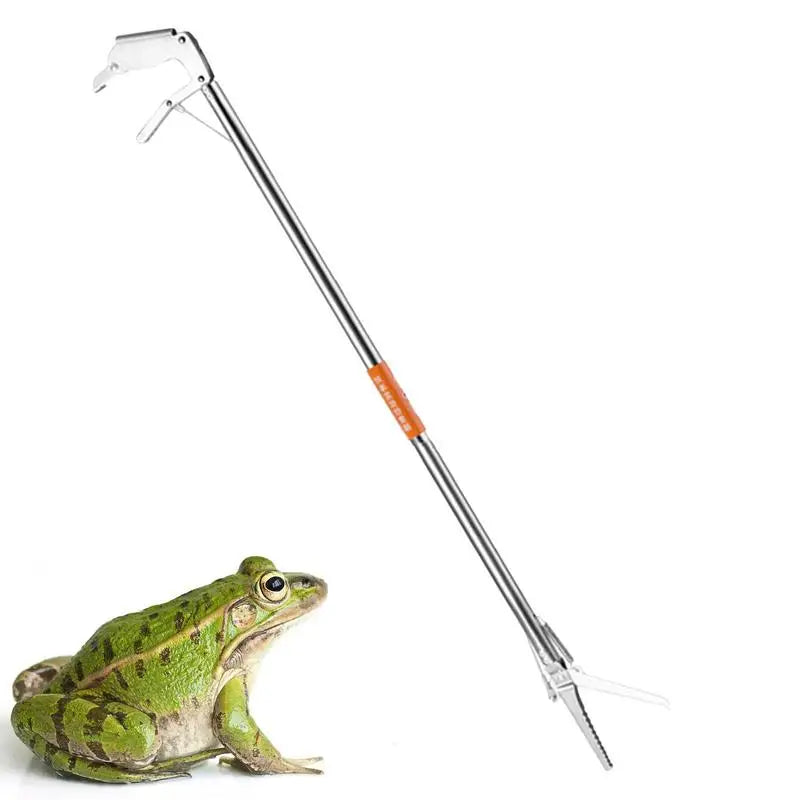 Multifunctional 1.2m Snake Catcher Tongs Foldable Handling Tool Snake Catcher Stainless Steel Snake Hook Catcher Grabber Tool