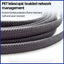 PET Elastic Woven Wire Mesh Black Encrypted Flame Retardant Woven Wire Mesh Nylon Computer Wire Mesh Tube Telescopic Sleeve 5m
