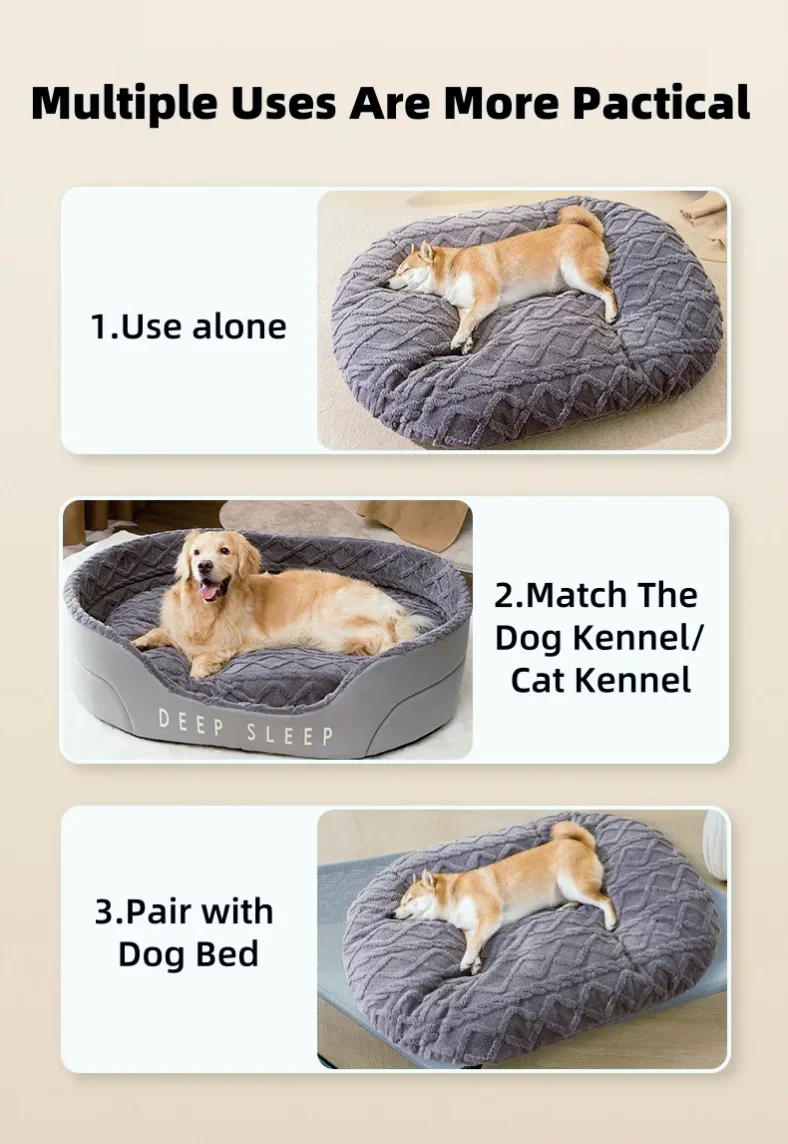 Dog Bed Big Sofa Blanket Pet Beds Small Cushions Large Pets Dogs Accessories Products Supplies Cushion Mat Kennel Basket