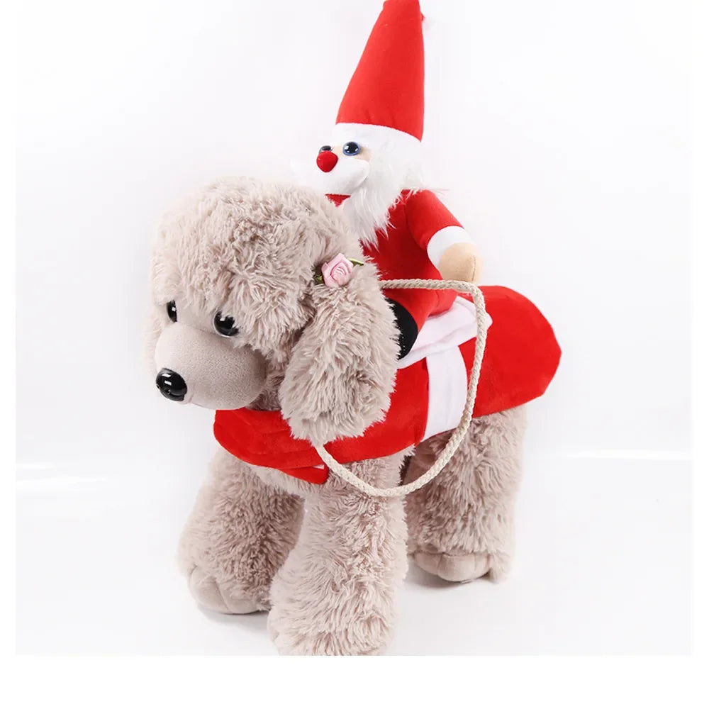 Pet Costumes Santa Claus Dog Cat Christmas Clothes Mutable Halloween Funny Costume Santa Claus Clothes Christmas Costumes