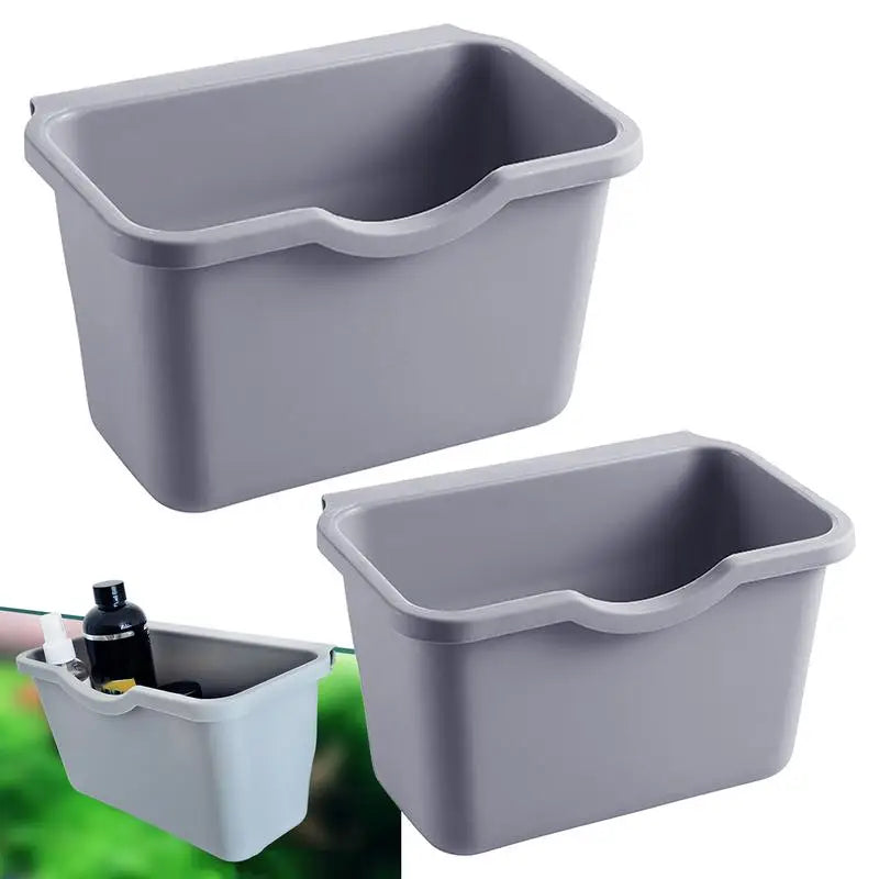 Fish Tank Tool Organizer 2pcs Aquarium Tools Organizer Aquarium Supplies Aquarium Accessories Storage Box For Aquariums Fish