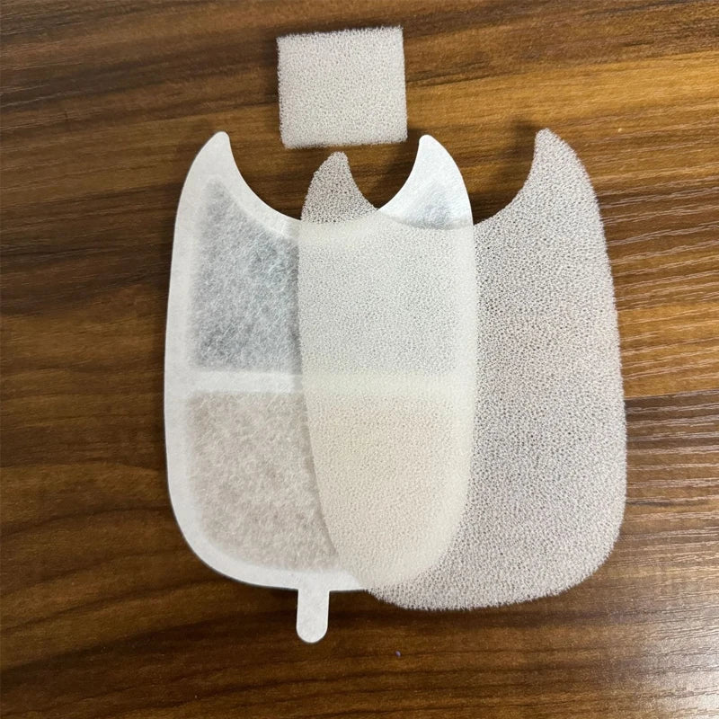 8 Pack Filters + Sponges Replacement Pet Water Fountain Filter for 4L Wilreless Stainless Steel Cat Drinking Water Dispenser